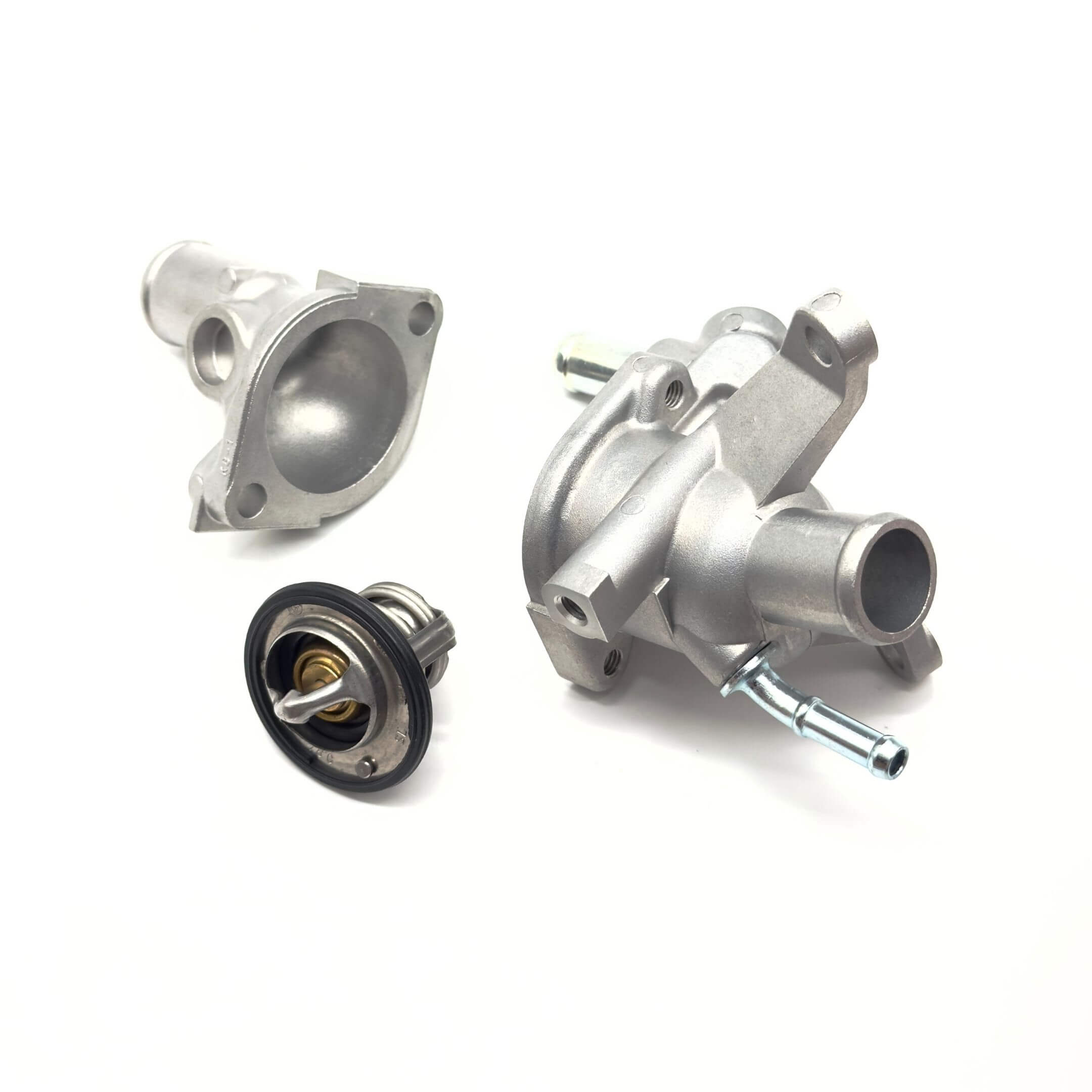 Thermostat & Housing Kit for Subaru Sambar Wagon TW1, TW2 Models (1999-2012) featuring parts 11060KA160, 11055ka370, and 21200KA161 with a durable metal finish.