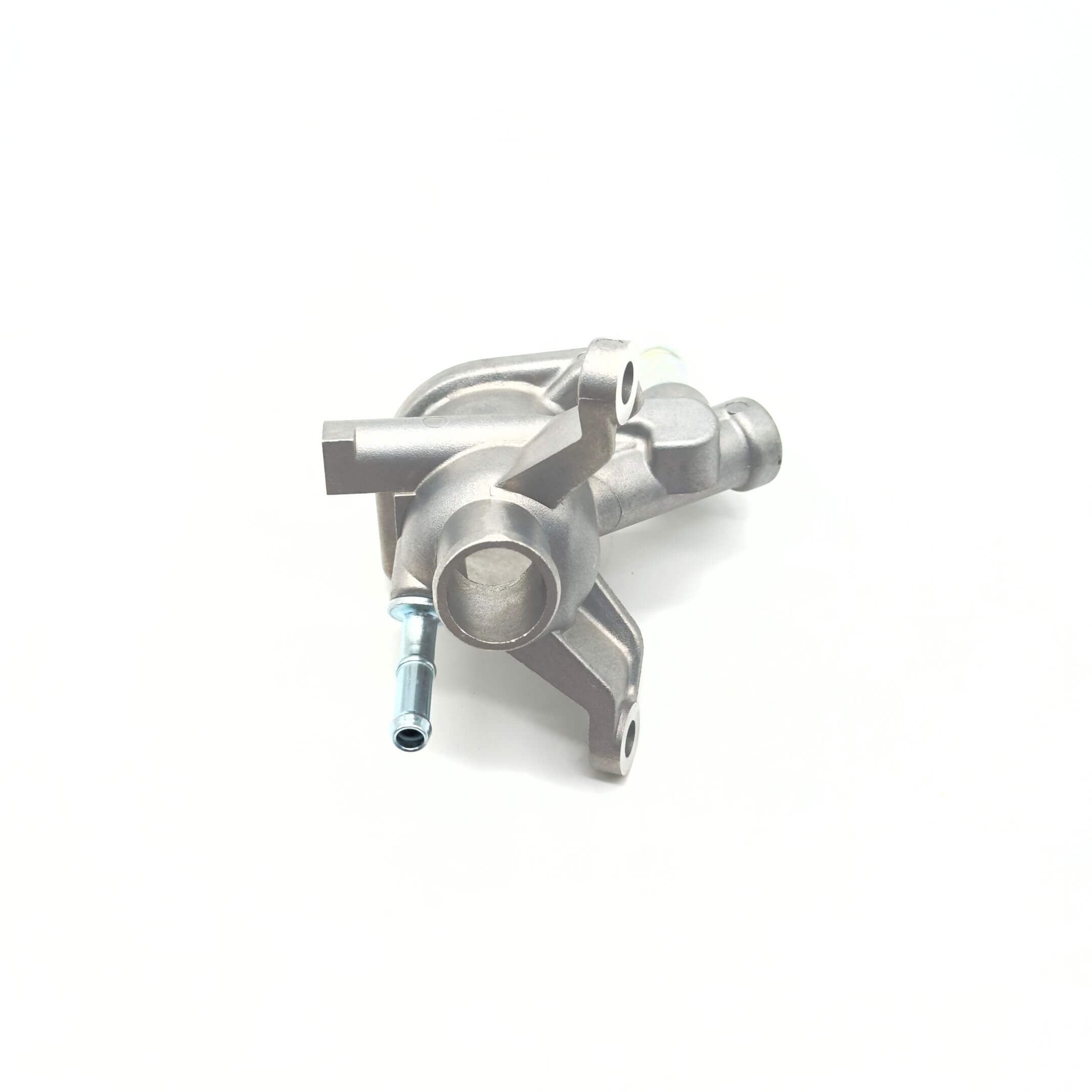 Thermostat Housing Body Part A for Subaru Sambar Wagon TW1, TW2 Models (1999-2012) featuring a durable metal construction with precise mounting points.