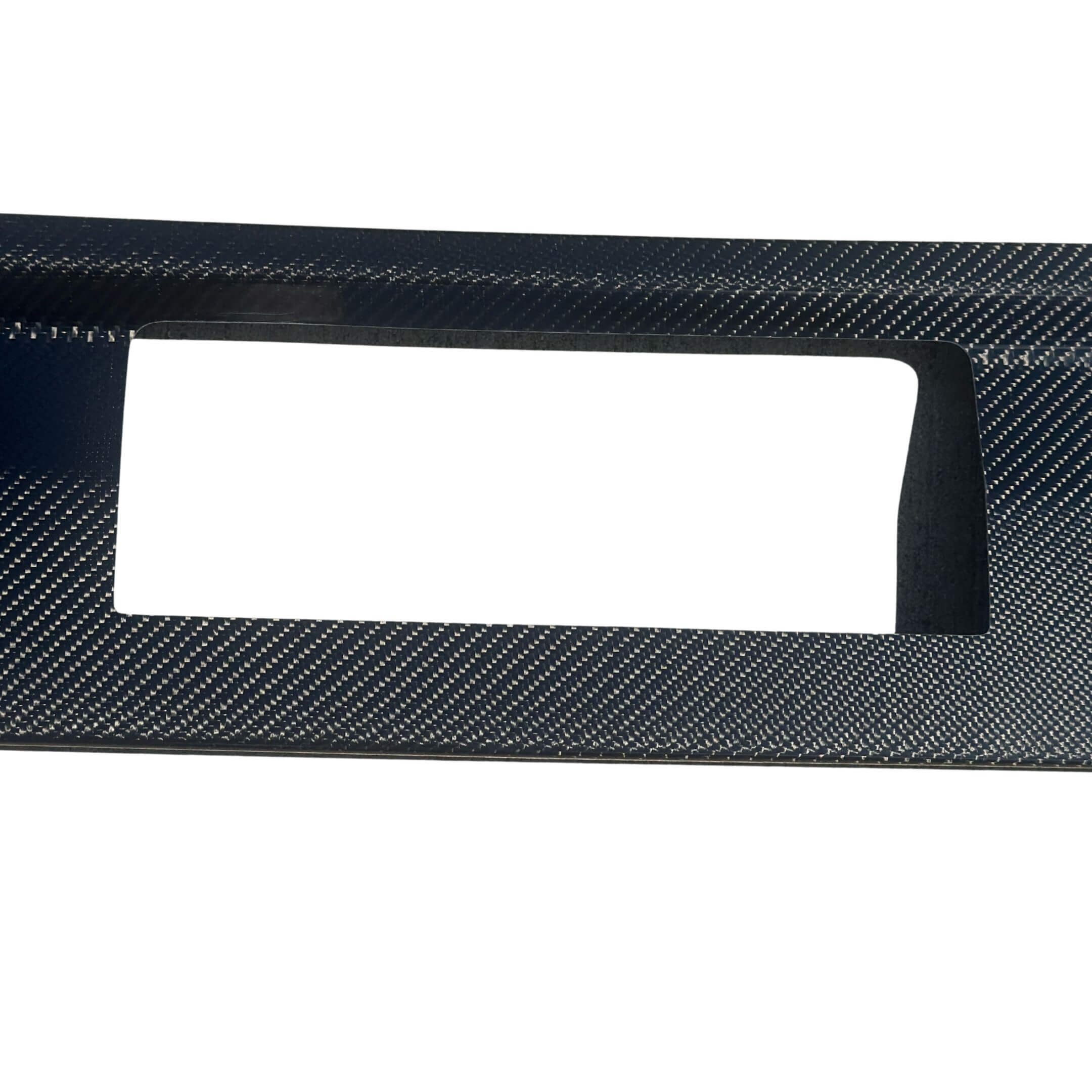 Front Bumper Carbon Fiber Cover by Zero Auto for Subaru Sambar Truck TT1, TT2 Models (2009-2012) featuring a sleek carbon fiber texture.