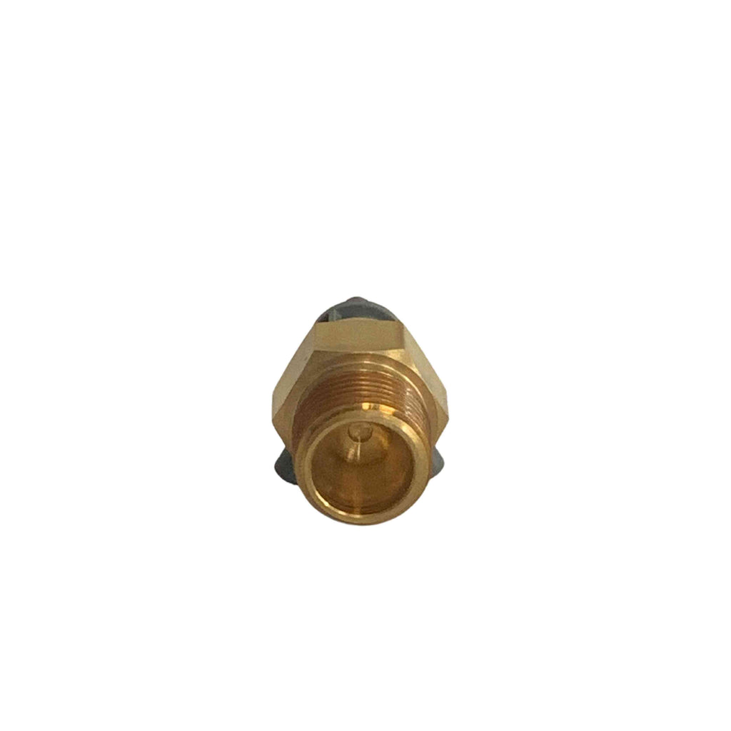 Bottom view of air thermal valve for Honda Acty showcasing brass construction and threaded connection for durable and reliable engine thermal management