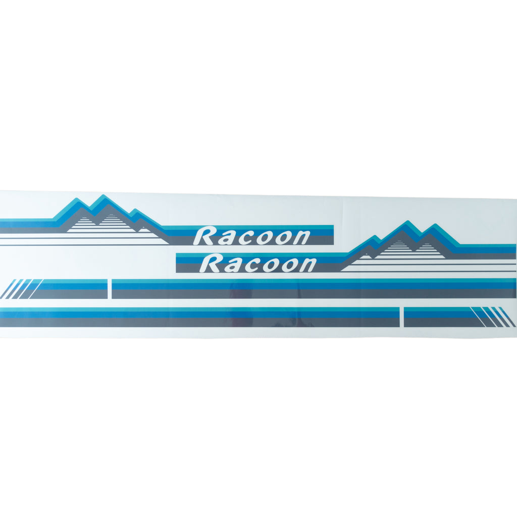 Blue Racoon side decal for customizing Honda Street Van HH3, HH4 models 1990-2000 with mountain graphics