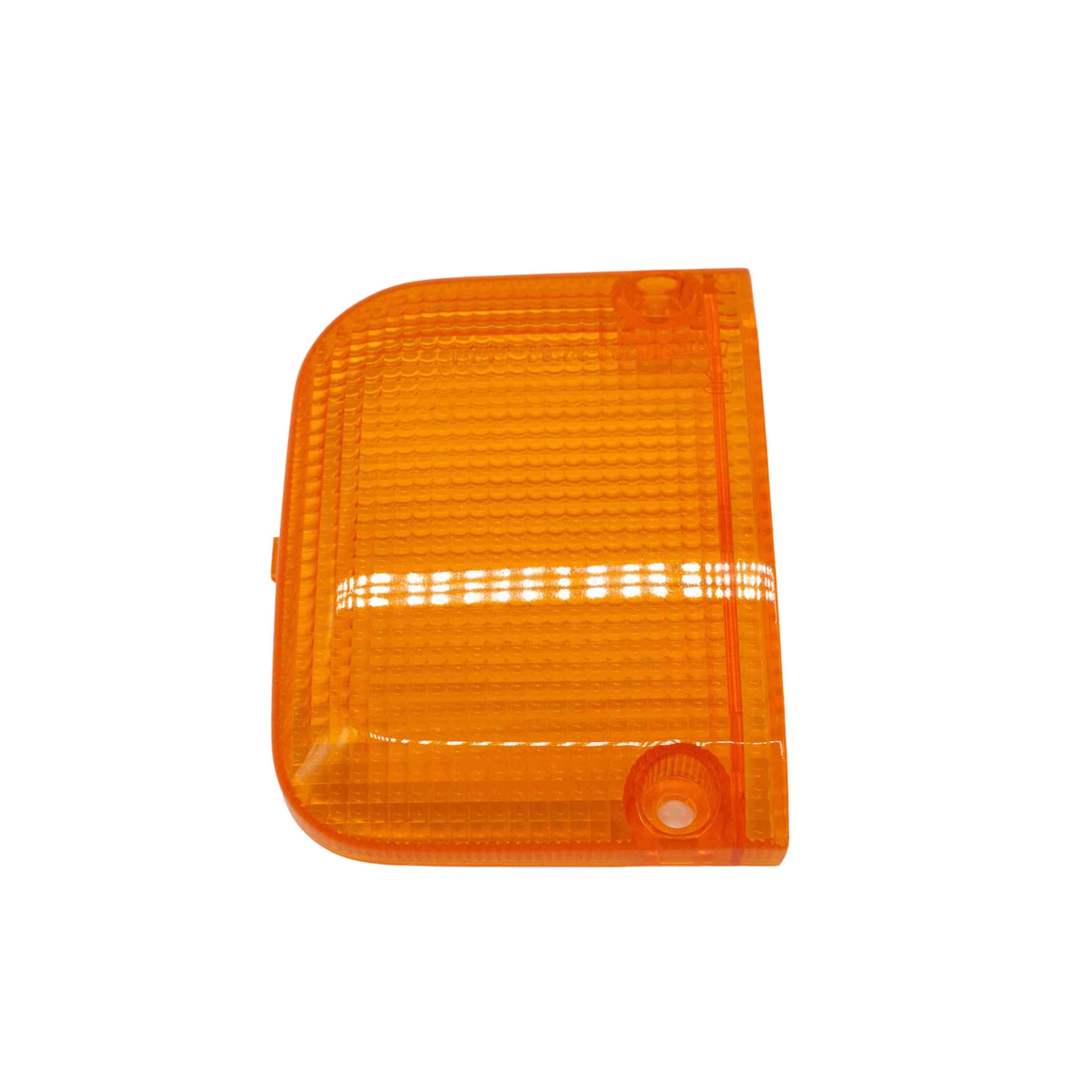 Front left turn signal lens for Honda Acty Truck HA3, HA4 (1990-1999) in amber color, high-quality replacement part.