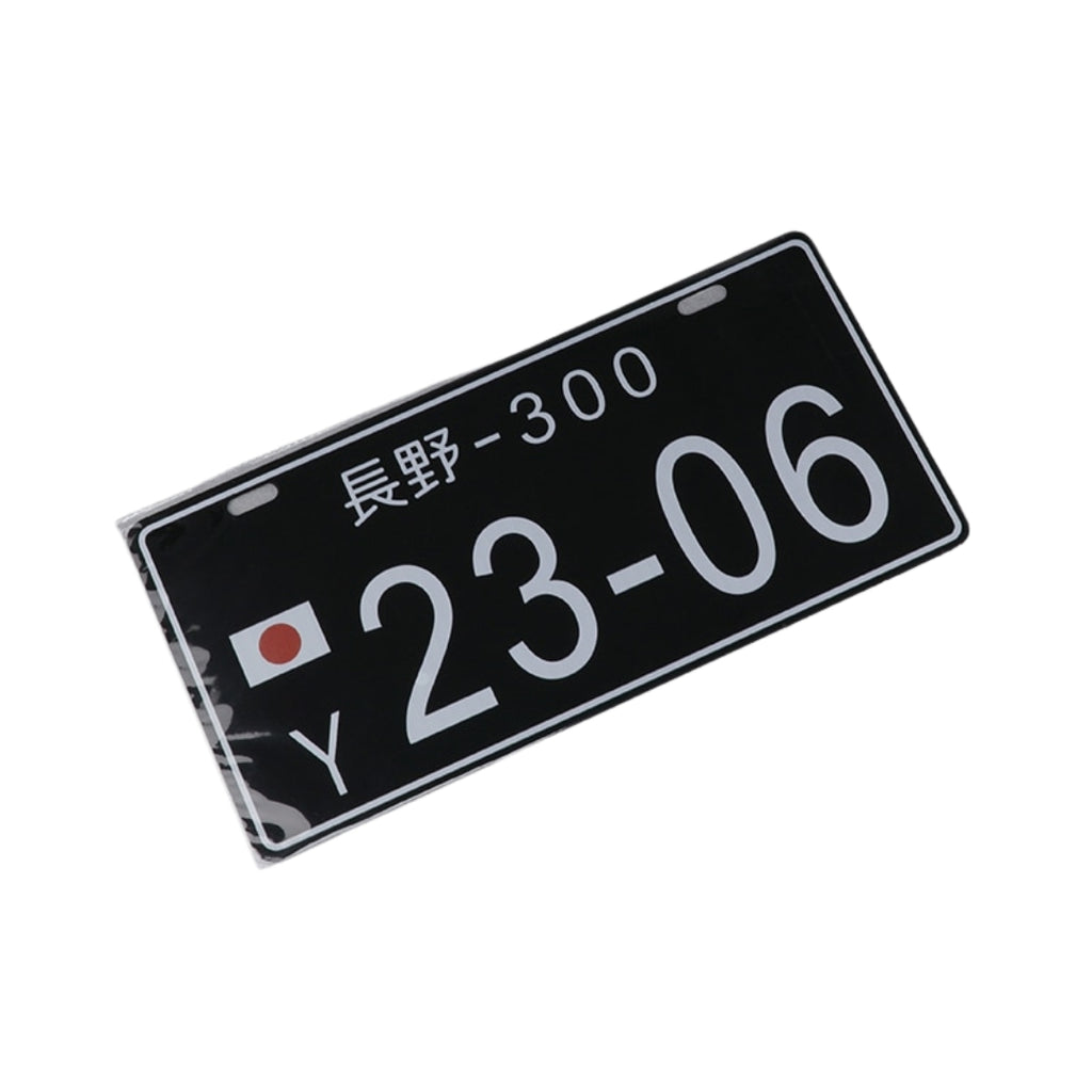 Black Japanese Replica License Plate on a Kei Truck - Premium Aluminum Mini Truck Accessory, JDM Style, Perfect for Kei Truck & Car Enthusiasts, Japanese Mini Trucks, and Authentic Street Style Lovers