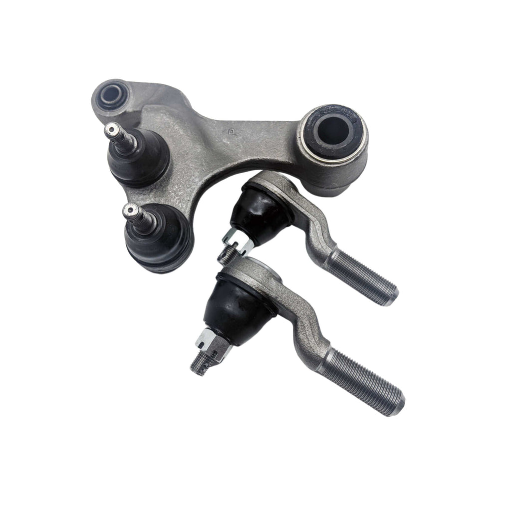 Complete steering linkage assembly for 1990-99 Honda Acty HA3, HA4 featuring robust center steering link and outer tie rods designed for long-lasting performance.