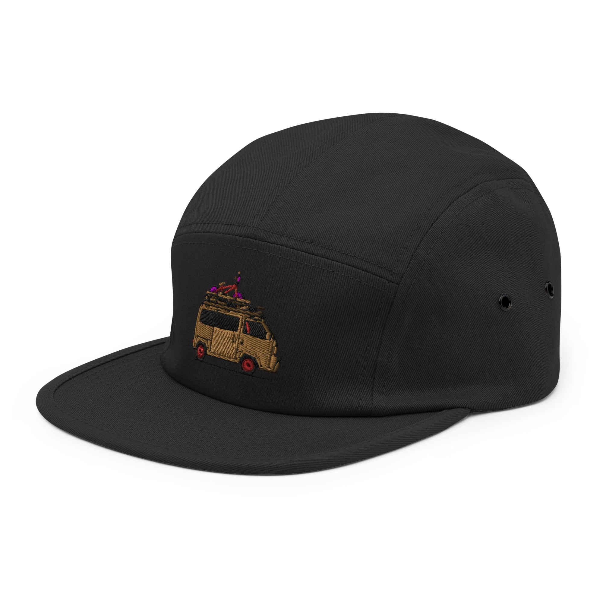 Oiwa Acty Street Embroidered Five Panel Cap Black