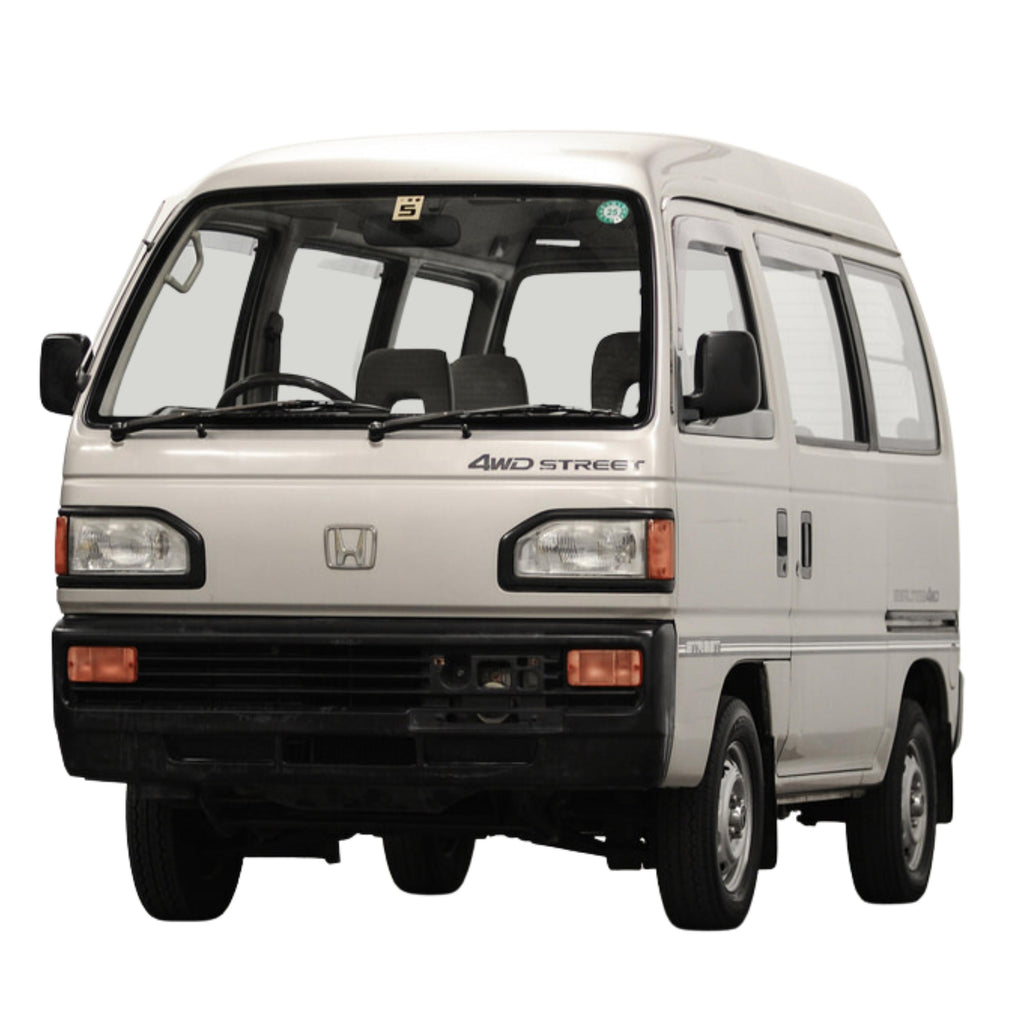High-quality Honda Acty Replica Decals in OEM Black displayed on a white background - Perfect for JDM Kei Van customization and upgrades