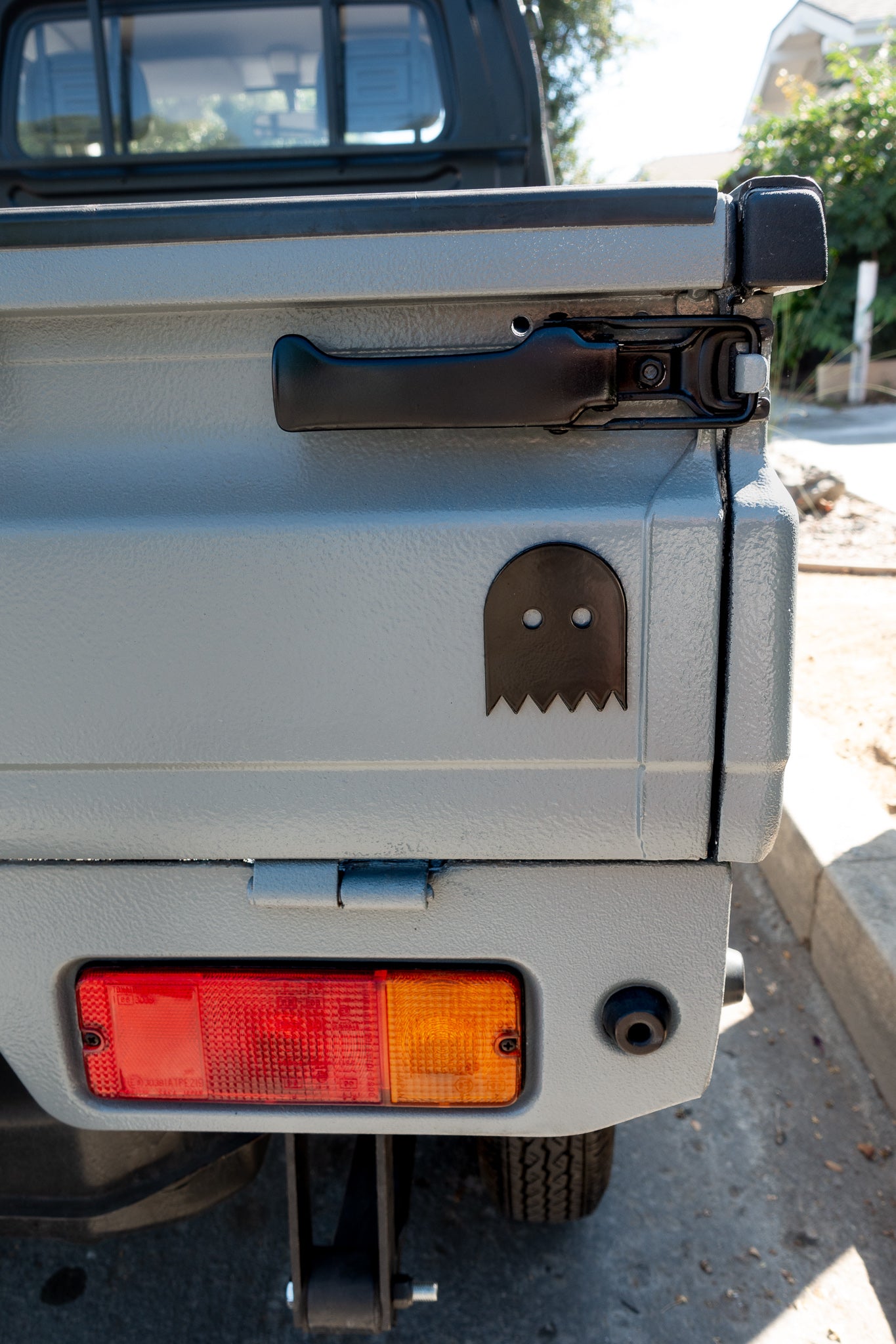 JDM Mini Truck OIWA GHOST Black Emblem - Durable Laser-Cut Metal - Universal Upgrade for Kei Trucks