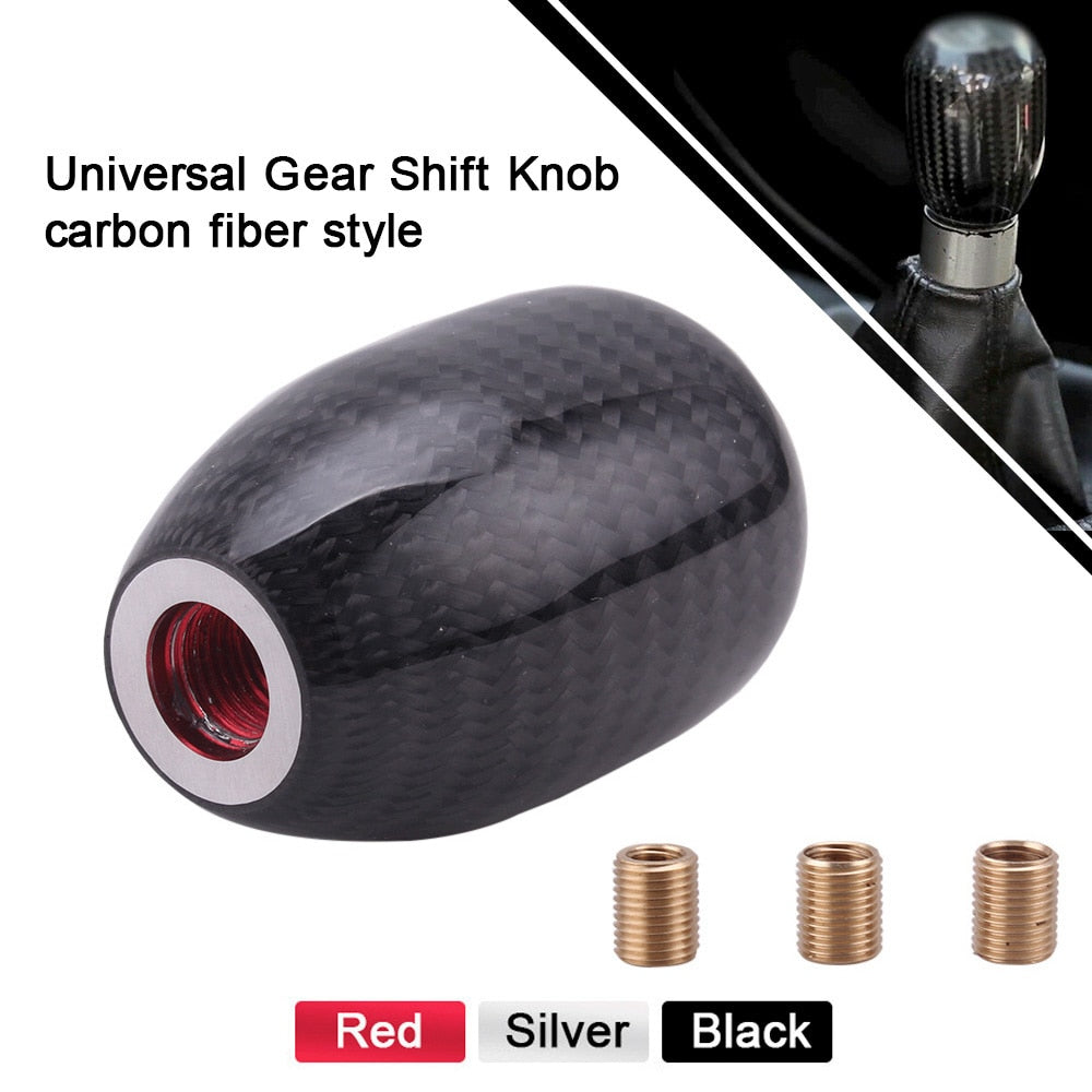 Oval Black Carbon Fiber Shift Knob