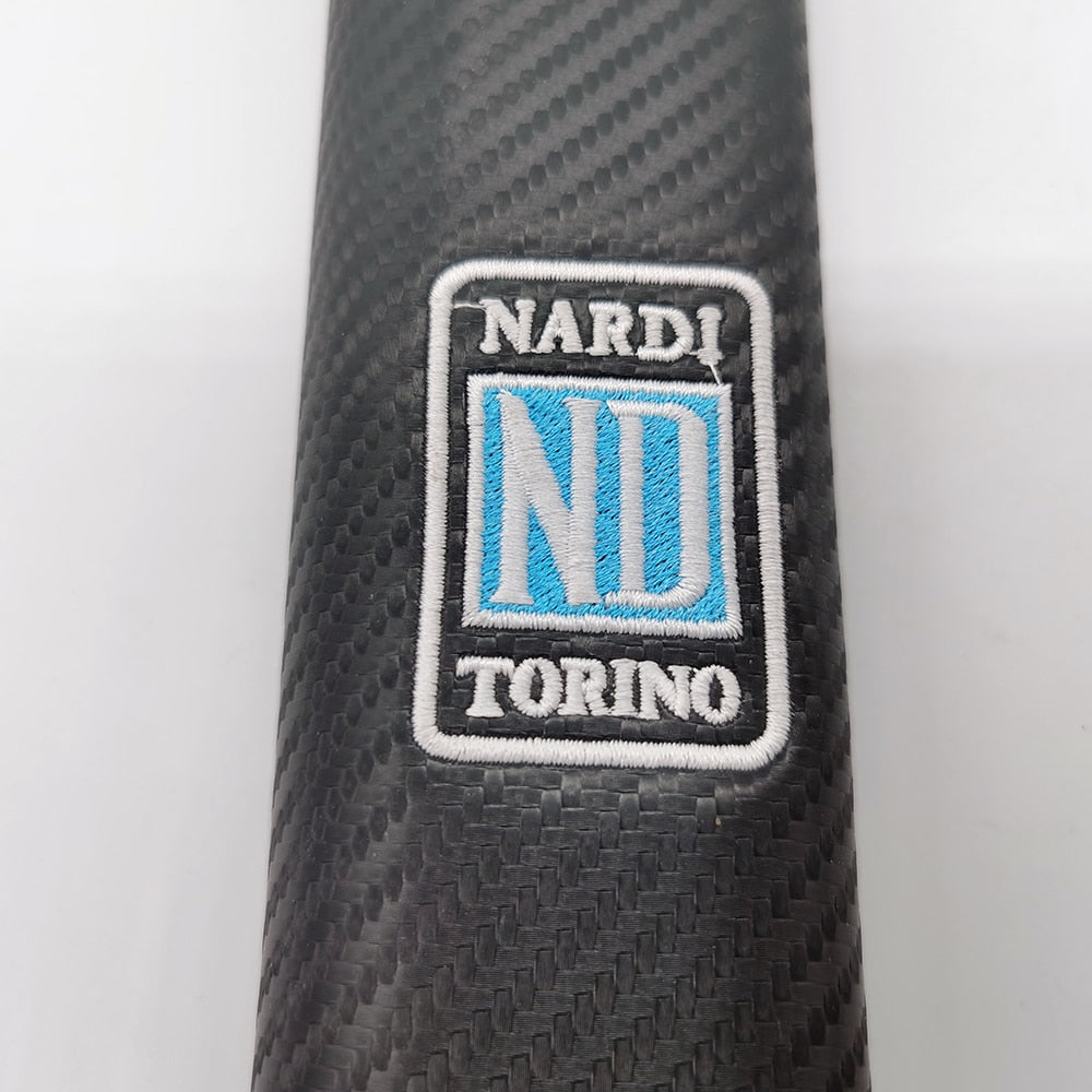 Nardi Style Seatbelt Cover Set for Kei Trucks - Black - Comfortable, Embroidered Cotton, Universal Fit, Easy to Install, Stylish Protection