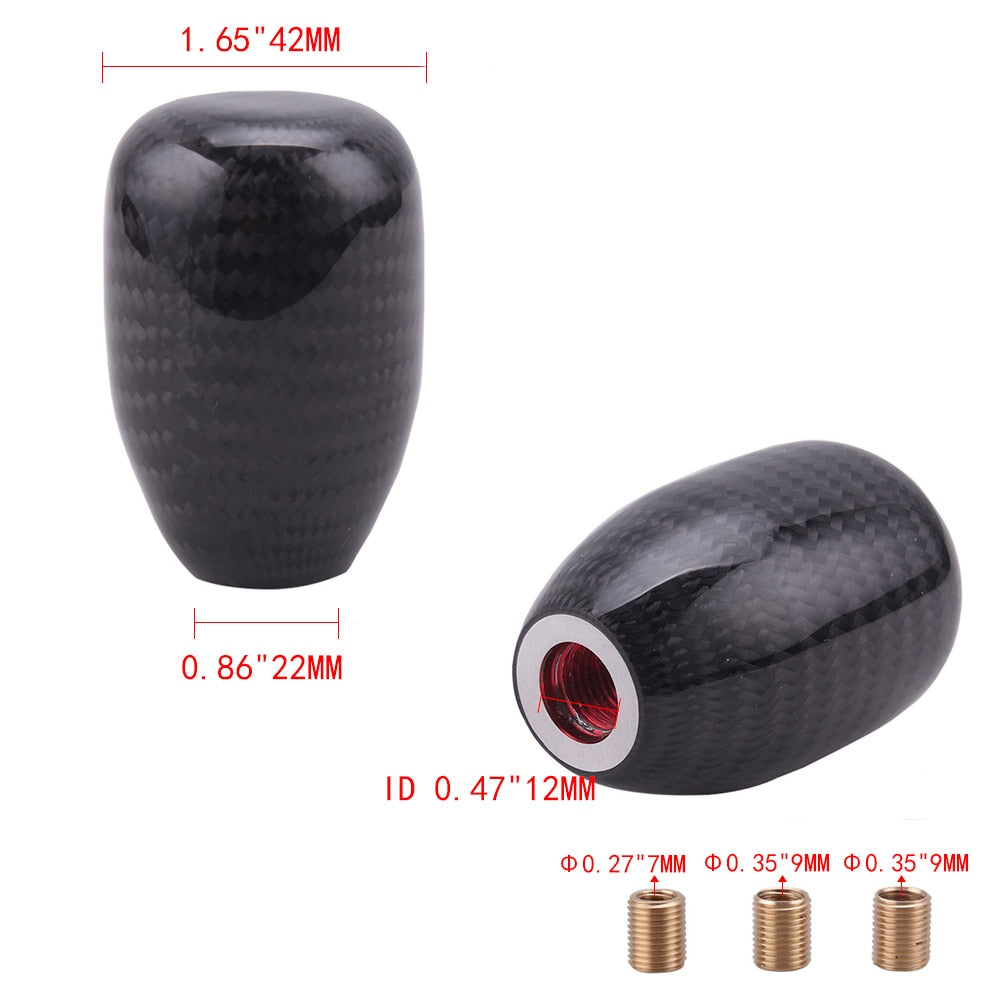 Oval Black Carbon Fiber Shift Knob