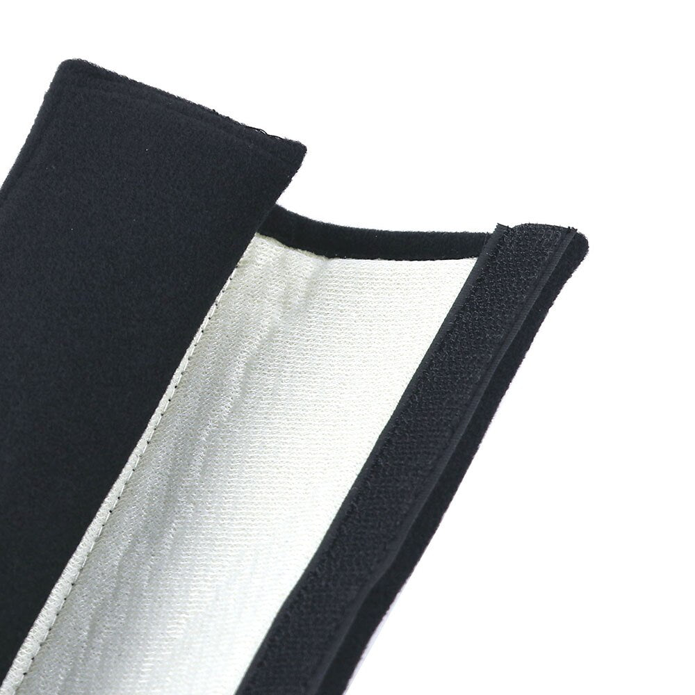 MOMO Style Seatbelt Cover Set for Kei Trucks - Black - Comfortable, Embroidered Cotton, Universal Fit, Easy to Install, Stylish Protection