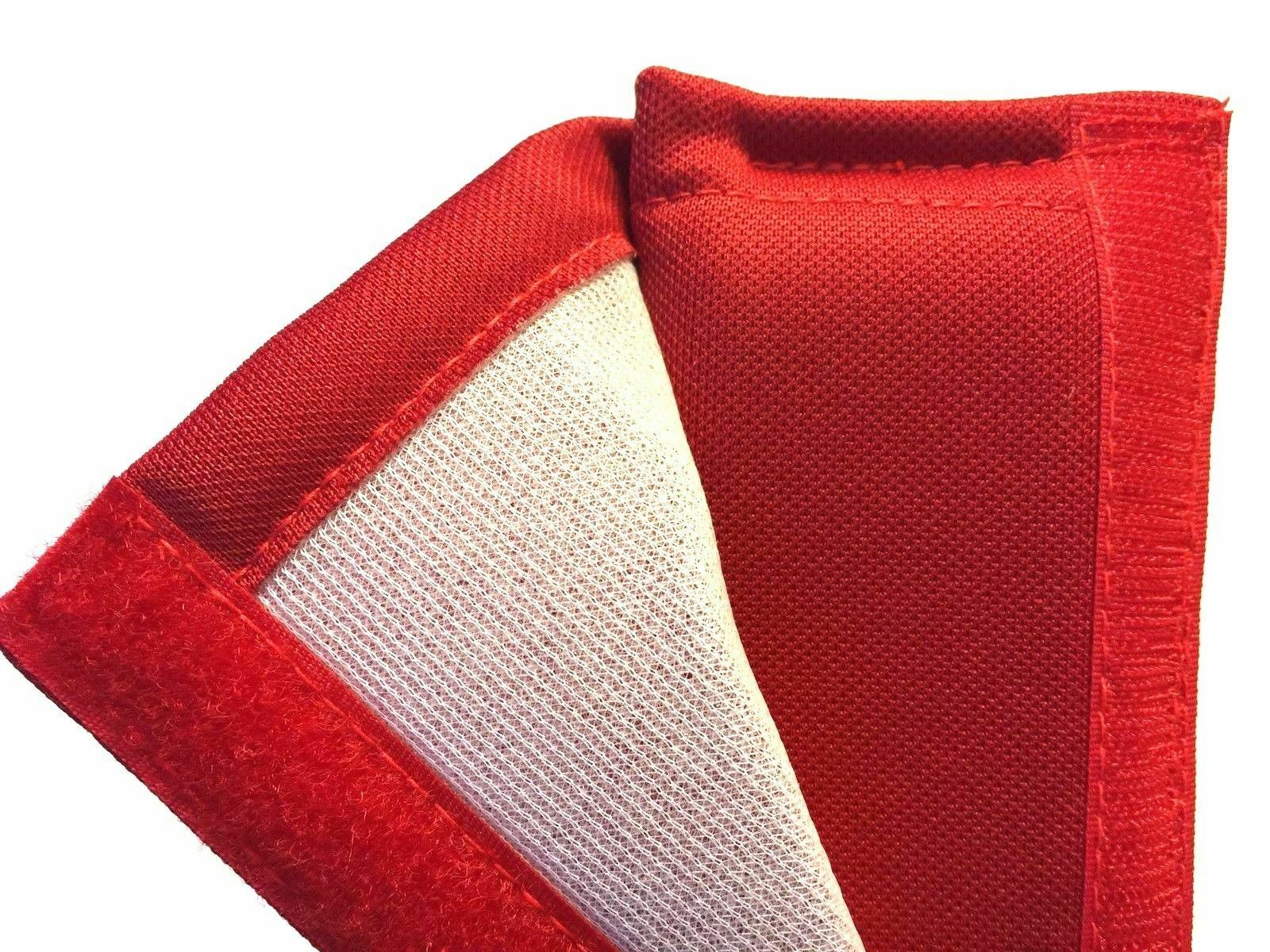 Honda ASIMO Seatbelt Cover Set for Kei Trucks - RED - Comfortable, Embroidered Cotton, Universal Fit, Easy to Install, Stylish Protection