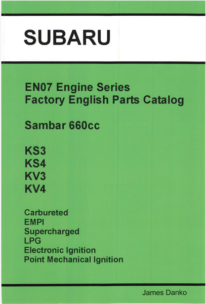 Subaru EN07 Parts Catalog | Sambar Trucks & Vans Guide | Oiwa Garage
