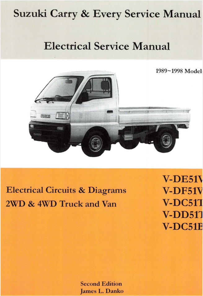 Suzuki Electrical Service Manual (1990-1998) - Comprehensive guide for DE51V, DF51V, DC51T, DD51T, DC51E models, tackle wiring harnesses, lighting circuits, engine control, and more with ease!