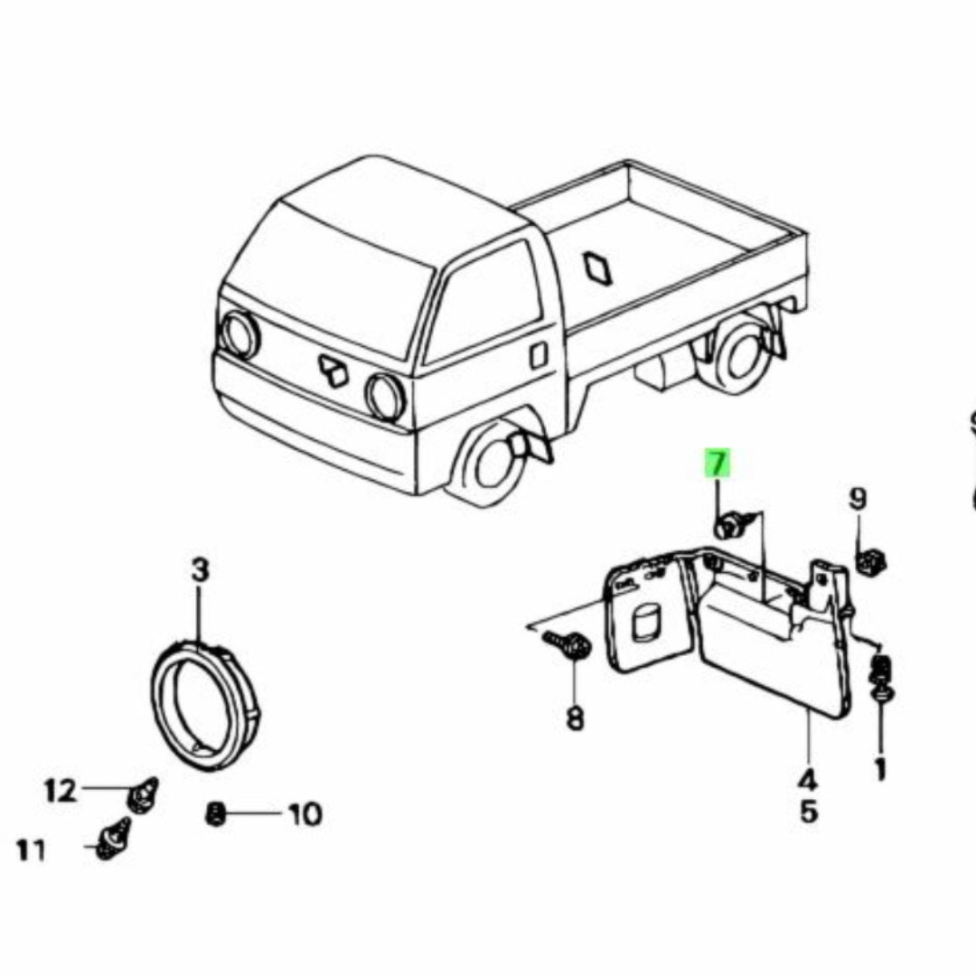 Mud Flap Tapping Screws - Honda Acty Truck HA1,HA2,HA3, HA4 Models - 1990-1999